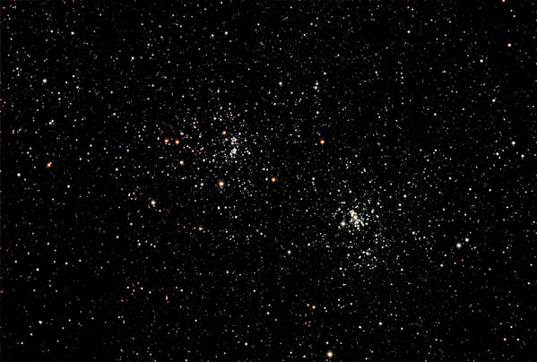NGC 869 & NGC 884 -- The Double Cluster
NGC 869 & NGC 884 -- The Double Cluster, two open clusters in Perseus, November 27, 2005, Maxim DL, Photoshop
