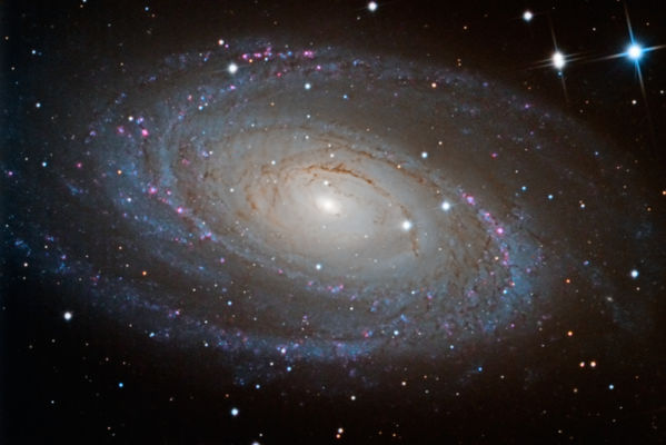 M81 -- Bode's Galaxy V2
M81 -- Spiral Galaxy in Ursa Major, also known as Bode's Galaxy. First full image taken with the CDK 12.5. Captured in MaximDL with CCDCommander, calibrated and aligned in CCDStack, processed in PixInsight, finished in Photoshop.

After many comments, I took the same data and processed it differently and this is the result
