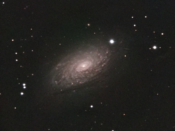 M63 -- Spiral Galaxy in Canes Venatici
M63 -- Spiral Galaxy in Canes Venatici, taken on a poor transparency (3-4/10) night, reduced in MaximDL, aligned and stacked in CCDStack, stretched, CRGB combined, sharpened with PixInssight, final processing in Photoshop with noise reduction in PixInsight
