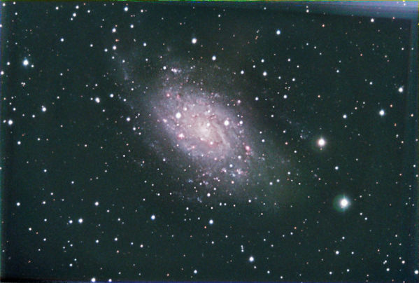 NGC 2403 -- Spiral Galaxy in Camelopardalis
NGC 2403 -- Spiral Galaxy in Camelopardalis.  Image reduction in MaximDL, alignment, sigma clip, and stacking (sum) in CCDStack, color combine and balancing in Photoshop, noise reduction in PixInsight.
