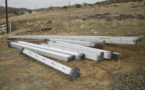 Steel Supports
These 4" square steel beams will form the overall structure of the observatory.
