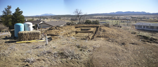 Final Trenching Panorama
A panoramic view of the construction site, ready for foundation steel to be placed.
