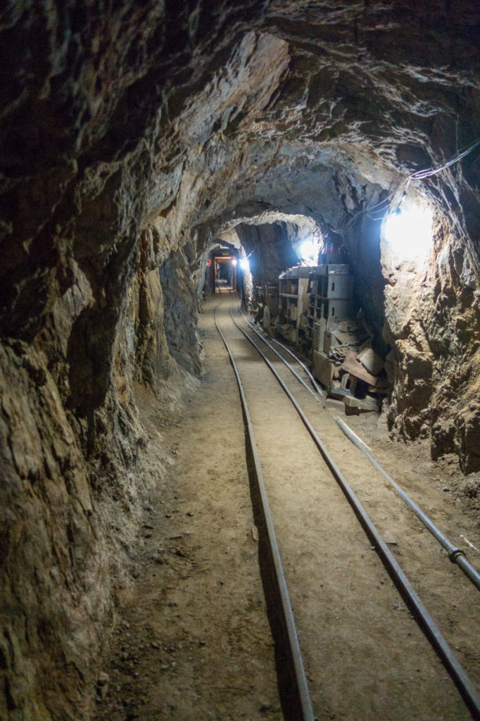 The horizontal passage in the mine is a drift or adit