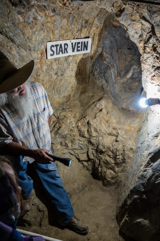 The gold is in the hard quartz that in some cases has been folded by rock movement over time