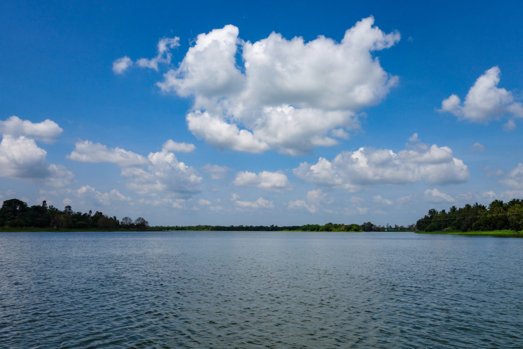 Crossing the calm reservoir of the Kaveri